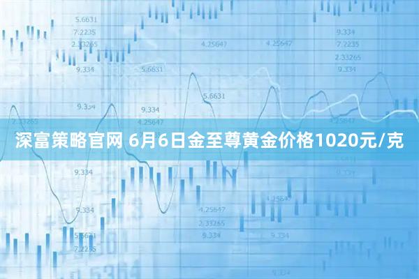 深富策略官网 6月6日金至尊黄金价格1020元/克