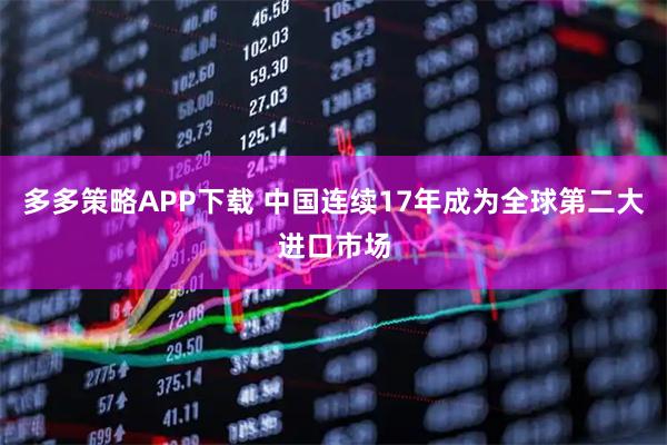 多多策略APP下载 中国连续17年成为全球第二大进口市场