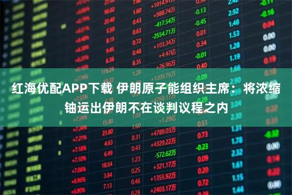 红海优配APP下载 伊朗原子能组织主席：将浓缩铀运出伊朗不在谈判议程之内